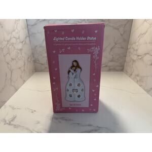 iStatue Lighted LED Candle Holder Statue NIB Light & Love Mom & Daughter NIB